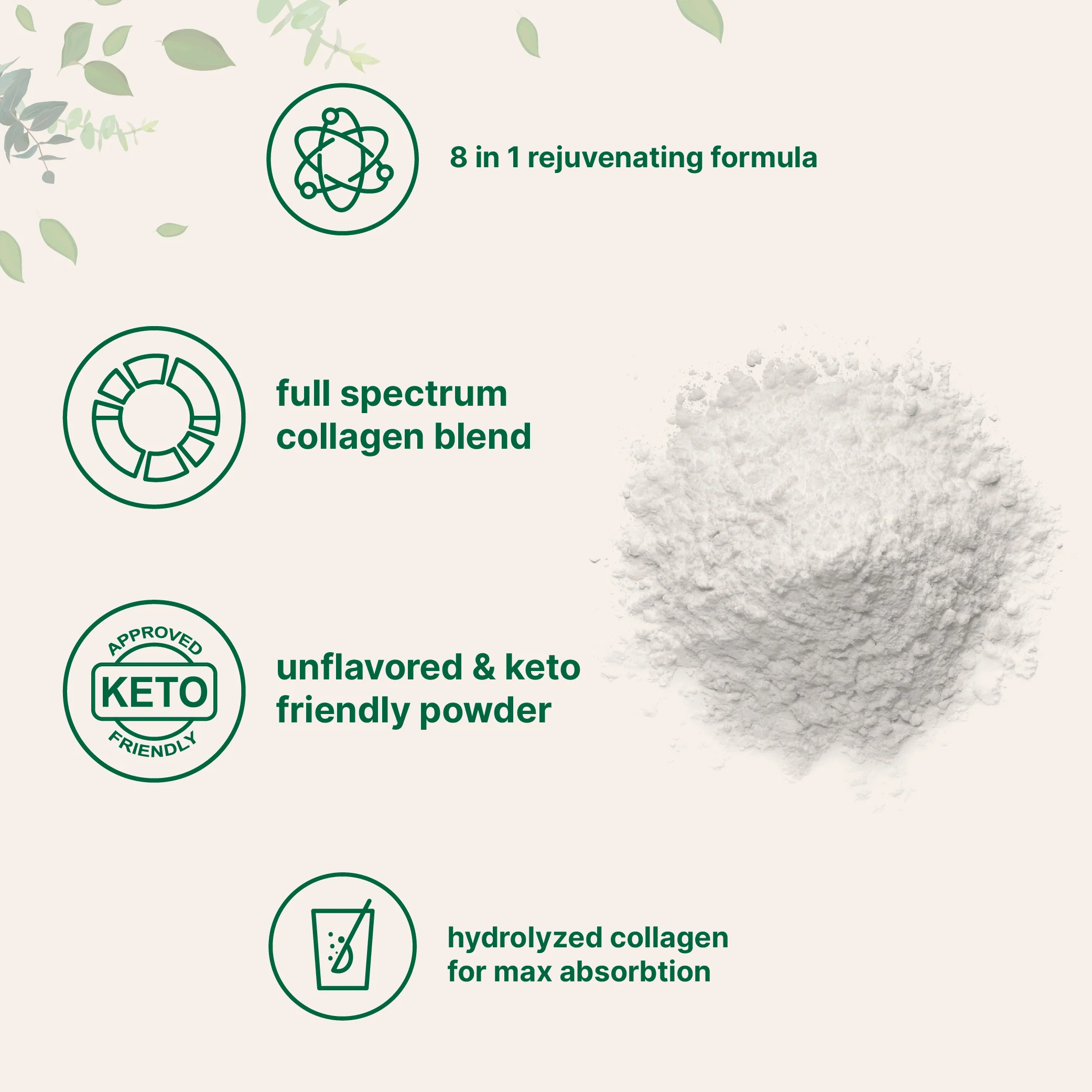 Micro Ingredients Multi Collagen Peptides Powder, 8oz - Image 3