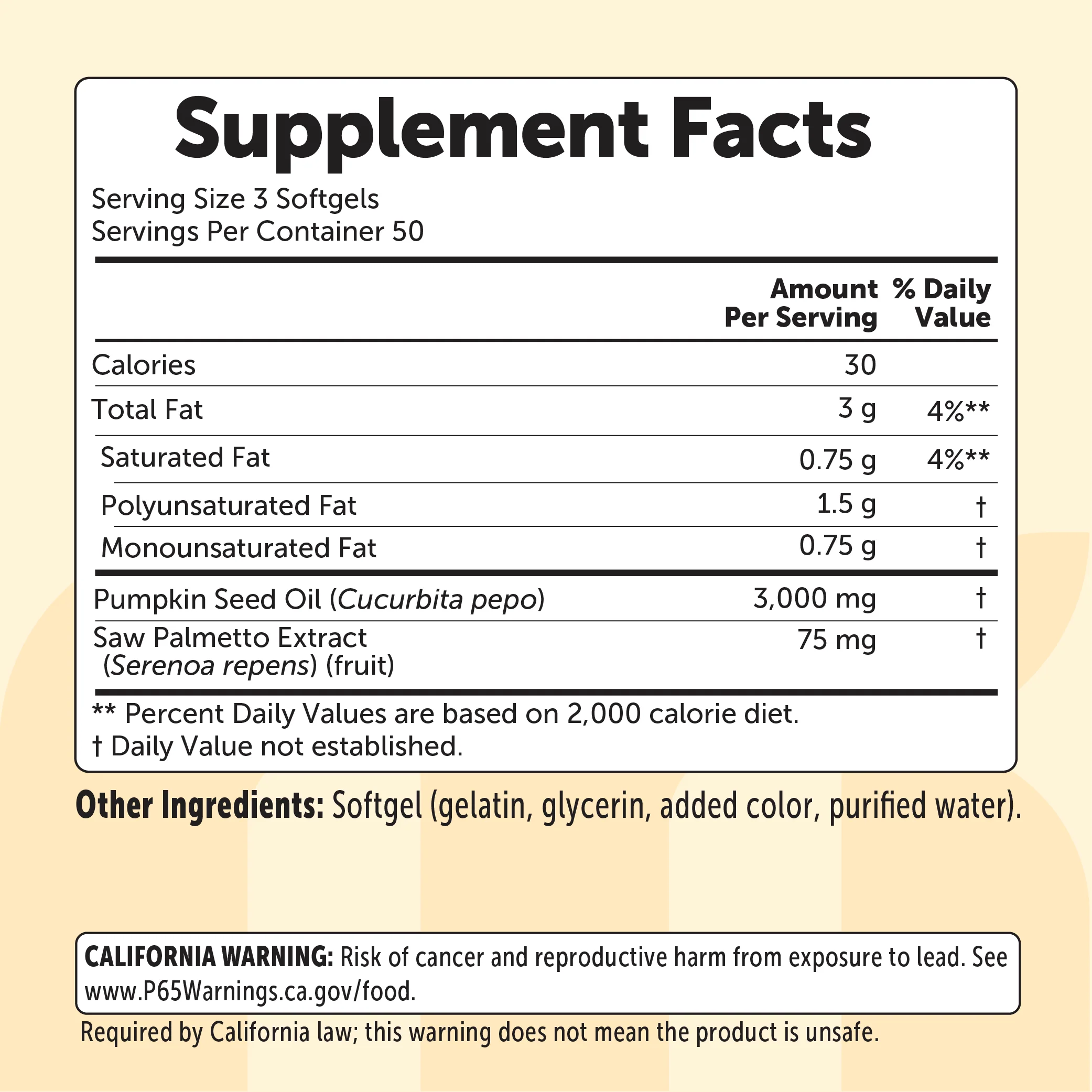 Micro Ingredients Pumpkin Seed Oil with Saw Palmetto Softgels - Image 7